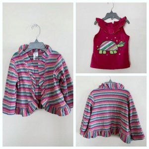 Toddler cotton set, cardigan and sleeveless top